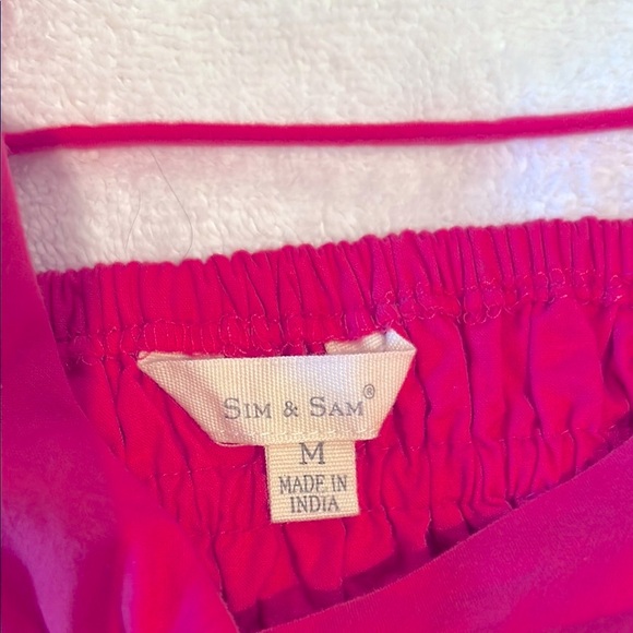 Sim & Sam Pink Ruffled Crop Top. - Picture 3 of 3